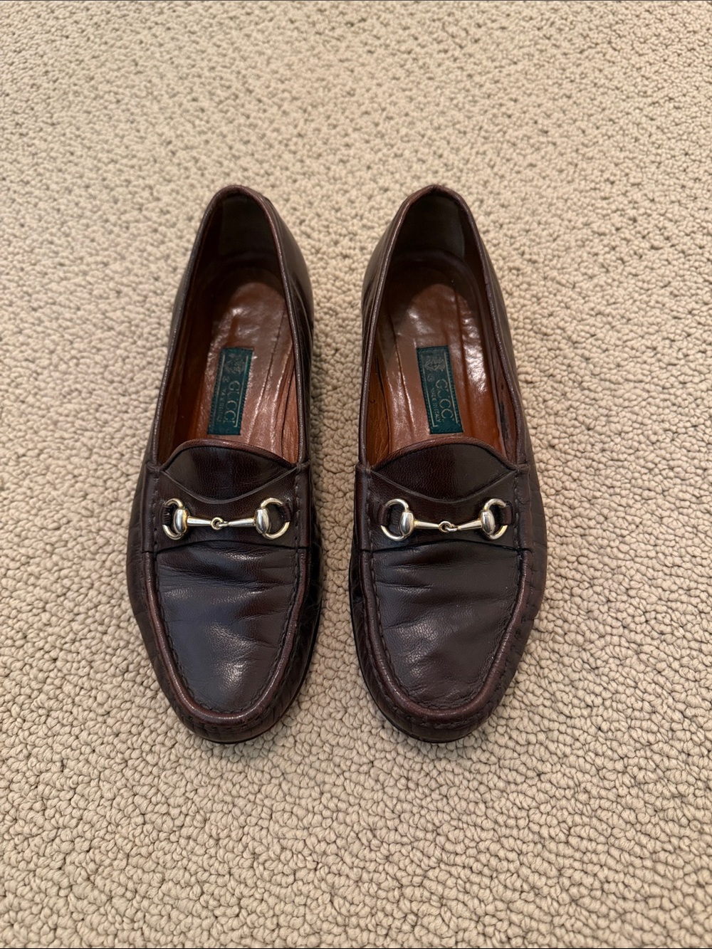 Gucci Dark Brown Leather Horsebit Loafers